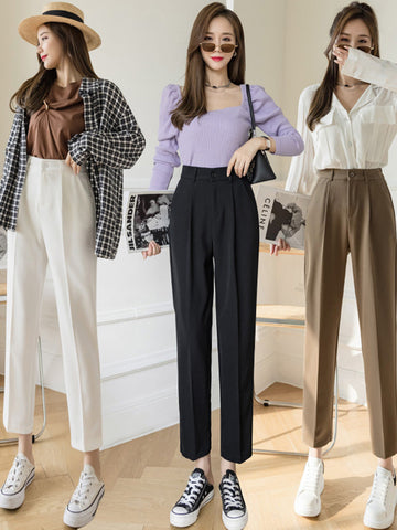 Women's Casual Harem Pipe Pants – Loose Fit Comfortable Trousers