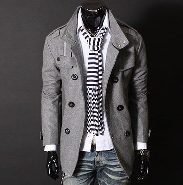 Men's Woolen Coat – Warm & Stylish Winter Overcoat
