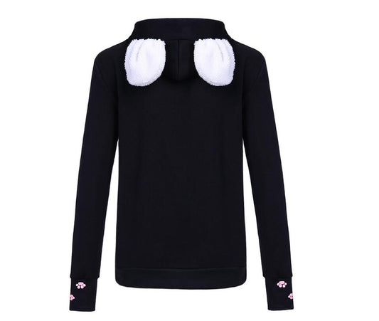 Women's Cat Print Hoodie – Cute & Cosy Casual Sweatshirt