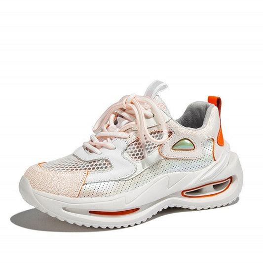 Casual Platform Sneakers Leather Women's Shoes styleora