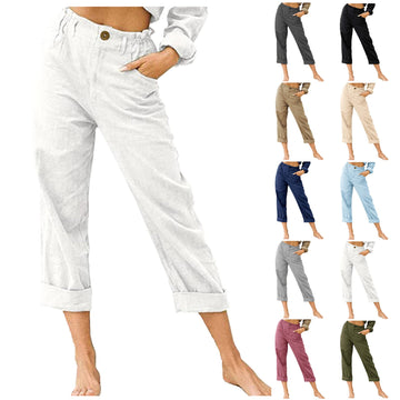 Women's High-Waist Loose Casual Trousers – Comfortable Everyday Pants