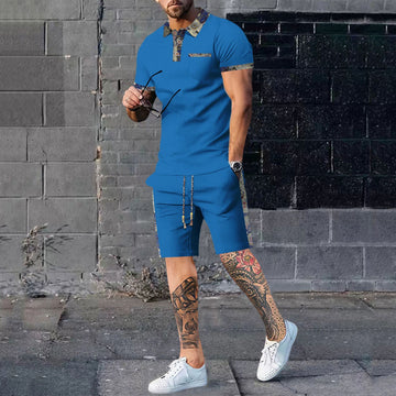 Men's Casual Fashion Set – Matching Two-Piece Tracksuit Outfit