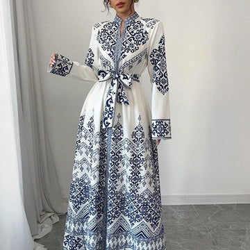 Women's European & American Arabic-Style Dress – Elegant Fashion