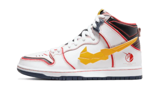 styleora SB Dunk High Shoes White Amarillo Gundam RX-0 Unicorn styleora