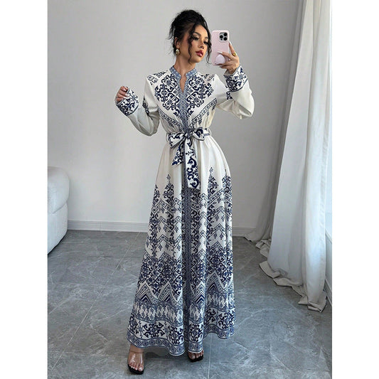 Women's European & American Arabic-Style Dress – Elegant Fashion